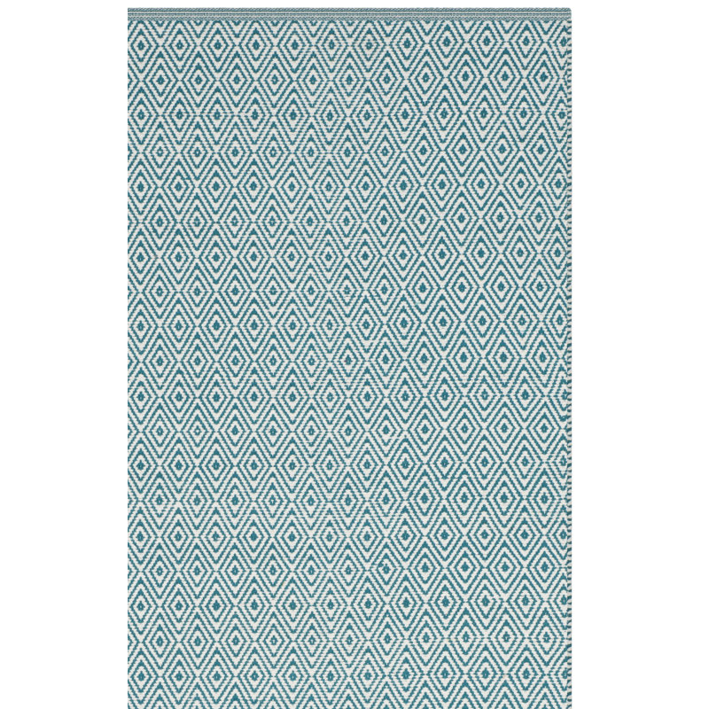 Dryden Hand Woven Cotton Geometric Rug, Square 6'