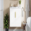 Meuble-lavabo de salle de bain 30 po avec lavabo en céramique 30 po et 3 trous, meuble-lavabo avec 2 portes à fermeture douce-452997778