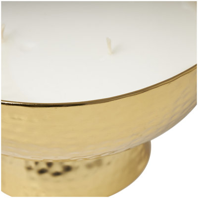 English Garden Scented Wide Hammered Scented Wax Melt with Metal Holder