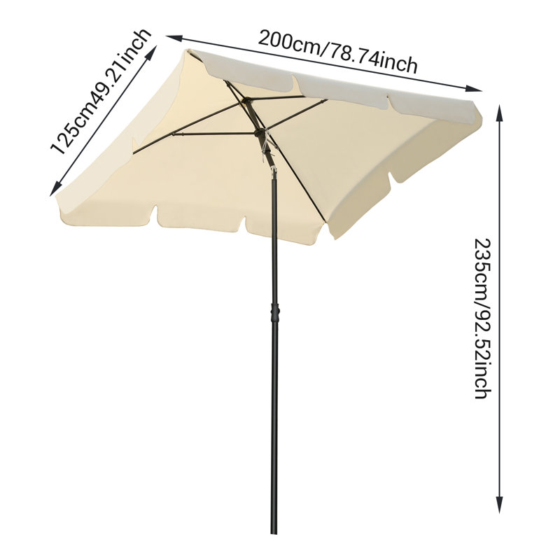 Hallema 135cm Tilt Balcony Parasol