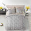 De literie pour très grand lit deux pièces, microfibre de polyester, ensemble de chambre moderne gris