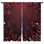 Rideau de fenêtre rouge à motif floral transparent et obscurcissant - 2 panneaux