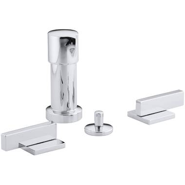Loure Vertical Single Post Toilet Paper Holder in Polished Chrome