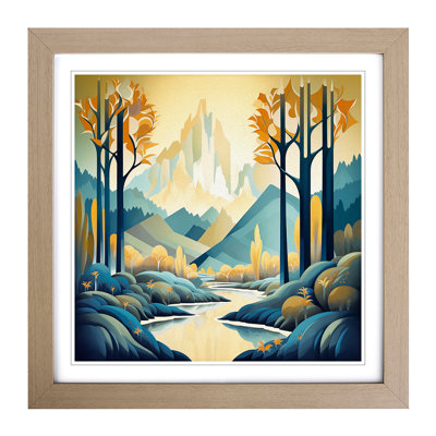 Landscape Deco No.4 - Framed Print