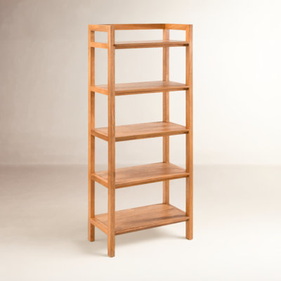 Oslo 70" H x 30" W x 16" D Etagere Solid Wood Bookcase