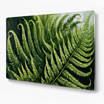 Art mural en métal Botanical Christmas Fern