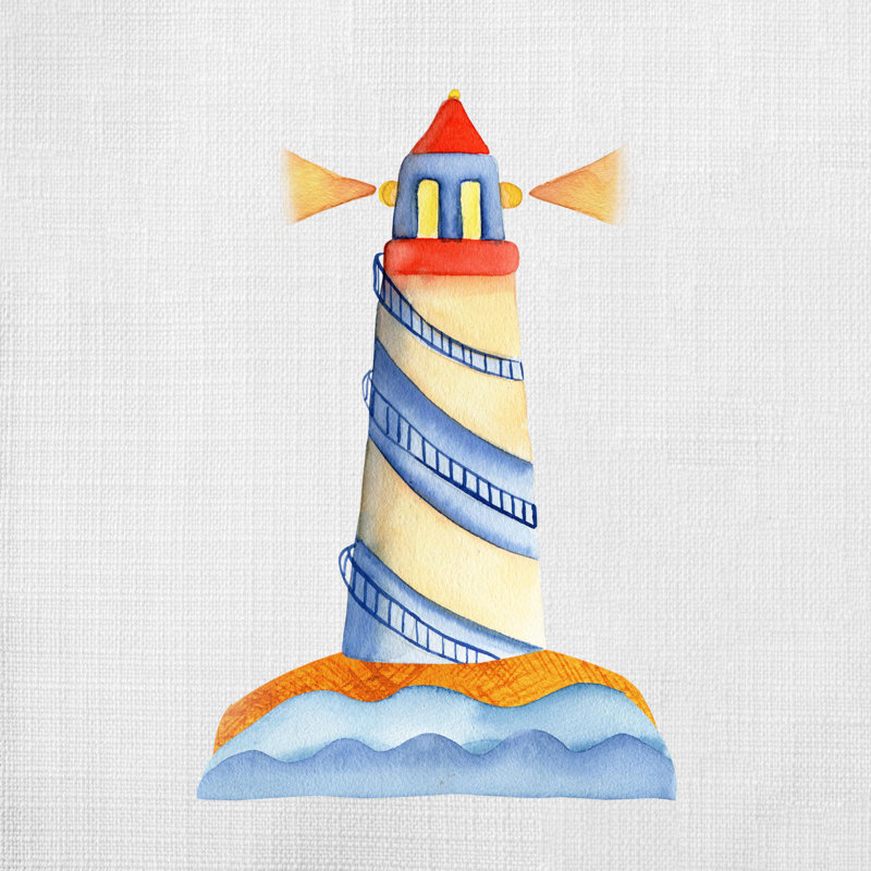 Nautical Sea Life_123 - Coussin décoratif avec coussin décoratif, H 18 po x l 18 po