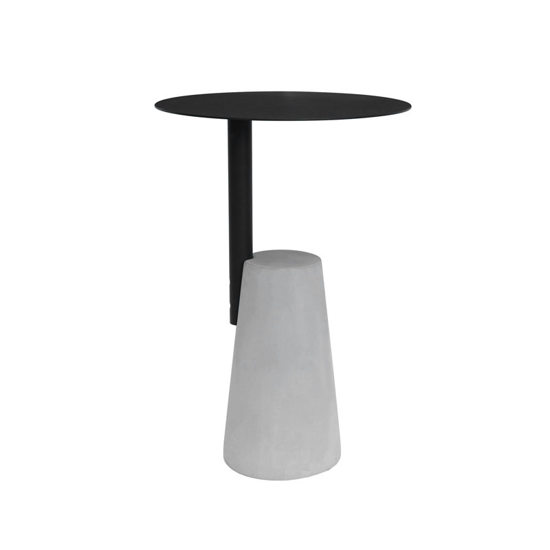 Modig Pedestal Concrete Metal End Table