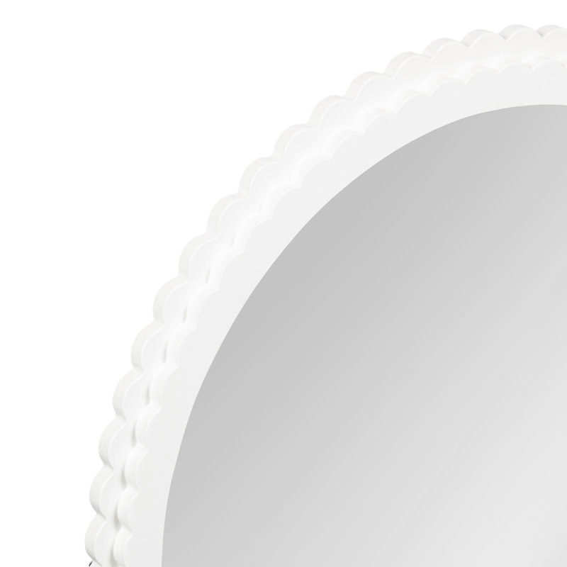Miroir mural Scallia, 42 po x 20 po, Blanc