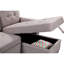 84 po gris avec méridienne de rangement, canapé-lit et rangement modulaire à fente, capacité de charge de 35 po