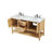 60'' Double Bathroom Vanity with Carrara Marble Top-73360080