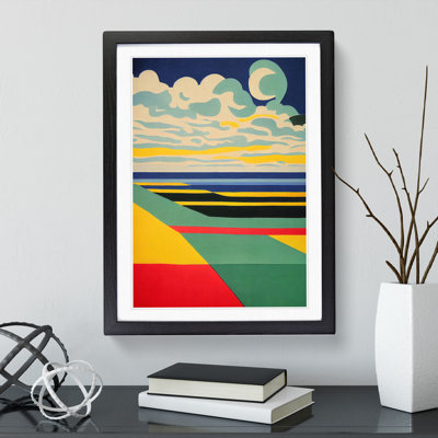 Abstract Landscape Meadow No.3 - Framed Print
