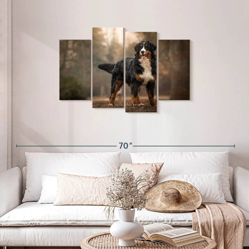 Bernese Mountain Dog, 27" H x 43" W
