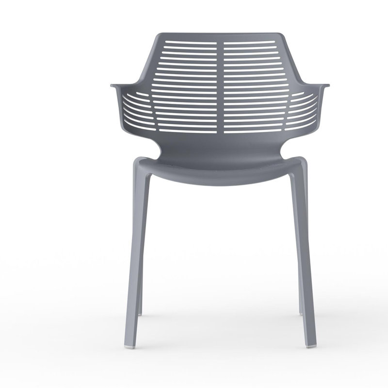 Ikona Outdoor Dining Armchair, Dark Gray
