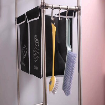 Laundry Hamper 3 Tier Laundry Sorter With 4 Removable Bags For Organizing Clothes, Laundry, Lights, Darks ,Three Hooks