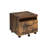 Wooden File Cabinet With Open Compartment And Drawer, Oak Brown And Black