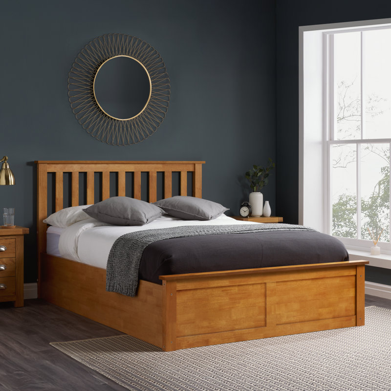 Verona Wooden Ottoman Bed, Oak, Kingsize (5')
