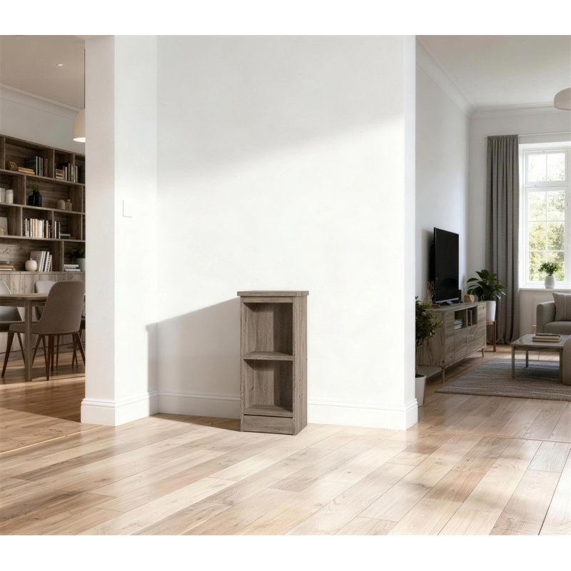 Brenard 72 cm H x 30 cm W Standard Bookcase, Grey Nebraska