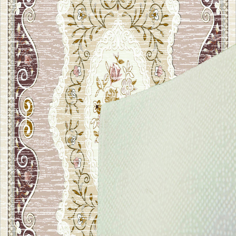 Luxurious Woven Area Rug, 5.9 x 9.2 ft, 100% Polyester, Antibacterial | Non-Slip PVC Felt Dot Underside, 0.3 in Pile Height | Machine Washable, 3D Digital Print, Perfect for Living Room & Bedroom Décor