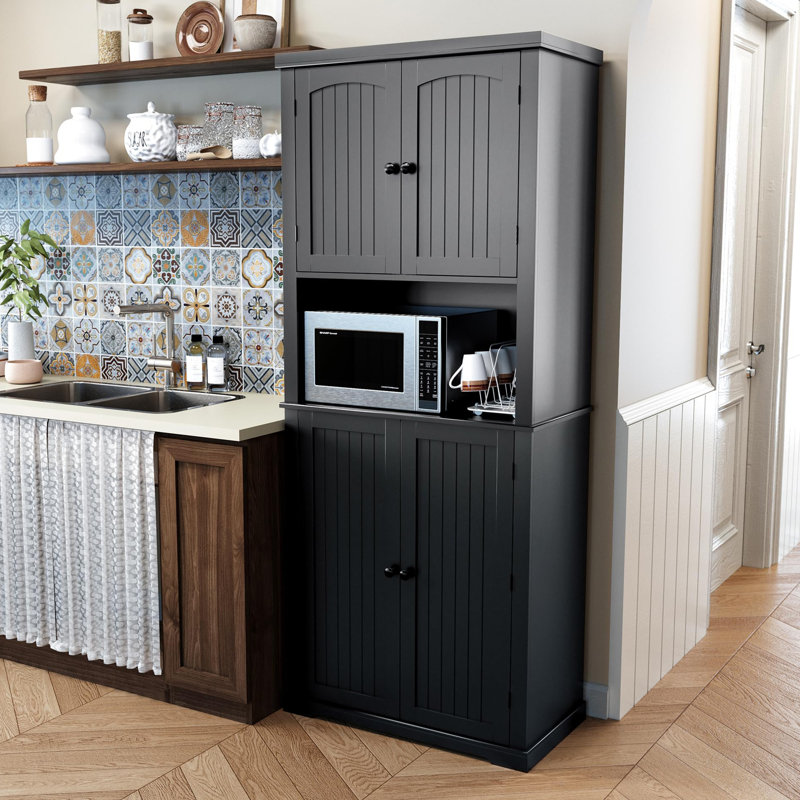 Armoire de rangement 72 po, Noir, noir, noir, noir