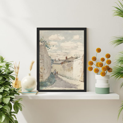 " Pastel Retro French Countryside Wall Art Prints Natural Landscape For Living Room Bedroom "