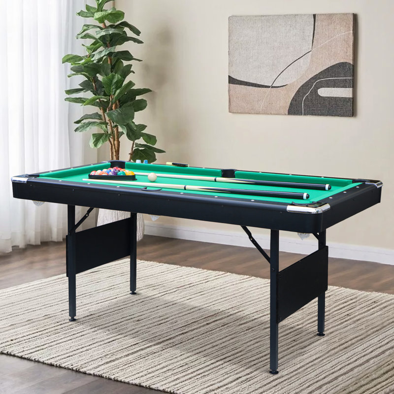 Table de billard 65,75 ", table de football, table de jeu, table de billard pliante portative multifonctionnelle et table de jeu pour les enfants et les familles