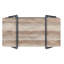 Table basse Jerrianne avec plateau en bois et tablette en filet, brun et noir