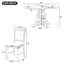 Ensemble de salle à manger 5 pièces rétro fonctionnel, 1 table extensible avec une rallonge de 16 pouces et 4 chaises rembourrées pour la salle à manger et la cuisine-127878660