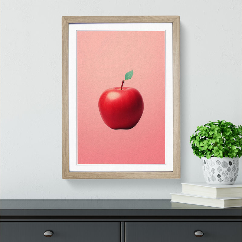 Single Picture Frame Print on Wood, 64cm H x 46cm W, Oak Framed