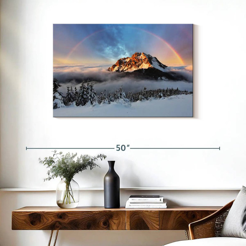 Slovakia Snowy Mountain, 24" H x 36" W