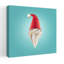 Santa Hat Ice Cream Colourful Modern Surreal Winter Landscape Wall Art Print-129719618