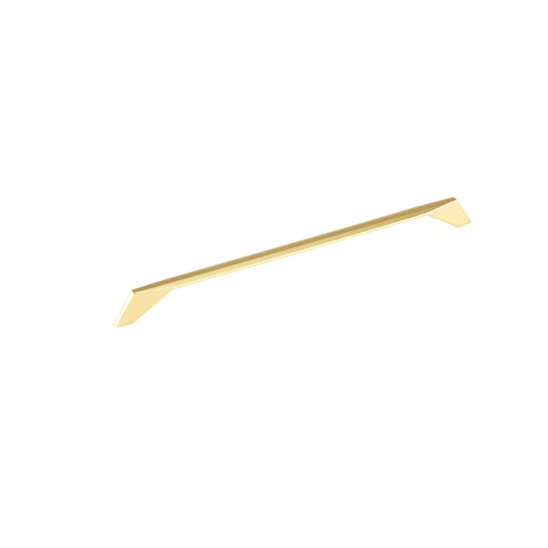 Poignée de type barre en métal, Or brossé, 12 5/8"