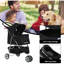 New Pet Poussette Chat Cage pour chien 3 roues Poussette pliante T13-99209502