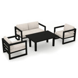 Avion 4 Piece Sofa Seating Group with Sunbrella Cushions