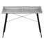 Bureau de travail moderne avec espace de rangement, l 48 po, stratifié gris et bureau en métal noir pour la maison, options