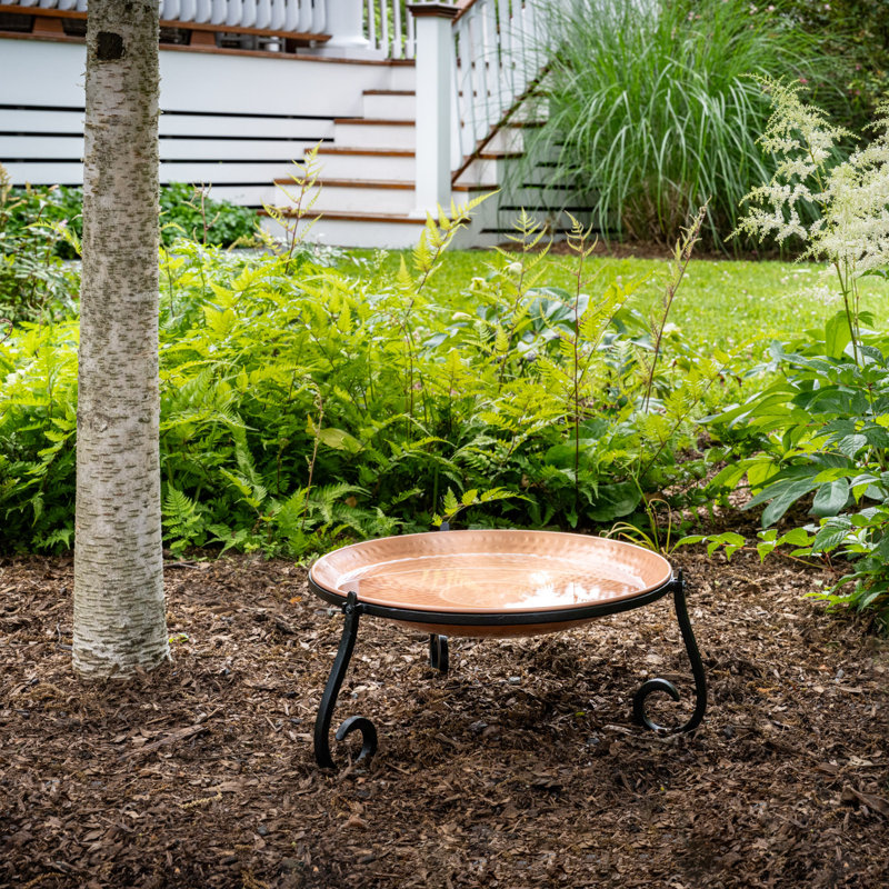 Kavah Copper Single Tier Birdbath