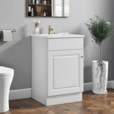 20" Single Bathroom Vanity With Ceramic Top