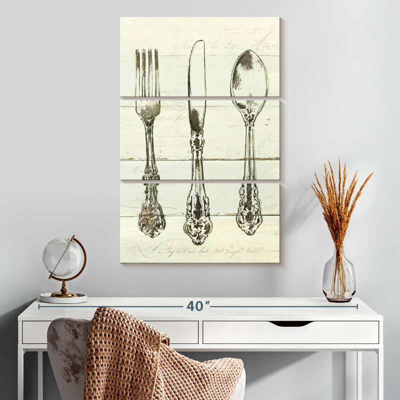 Ornate Kitchen Utensils, 32" H x 20" W