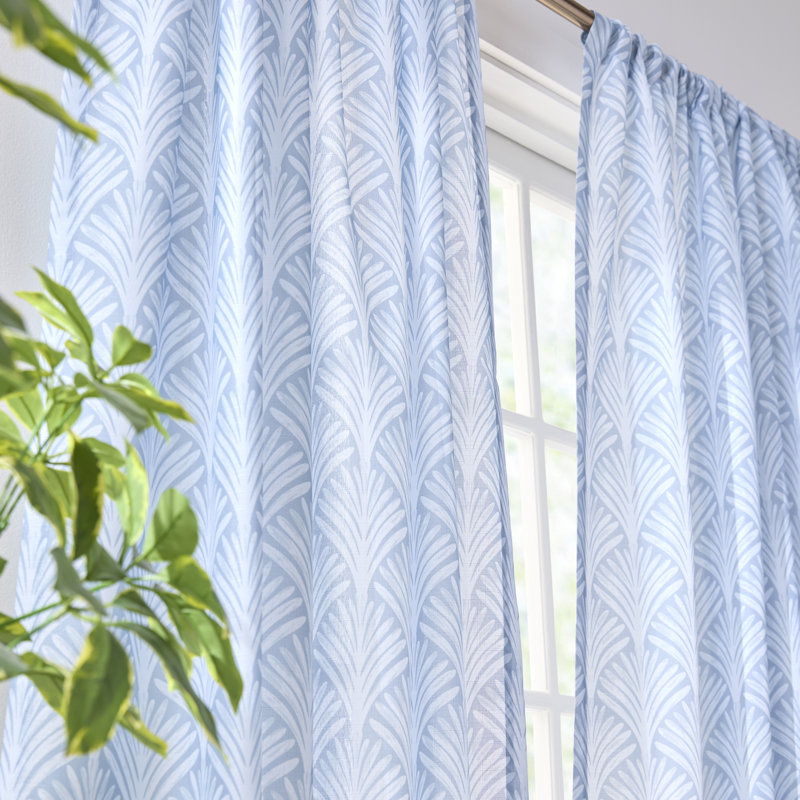 Paire de panneaux de rideaux Emerfield, 127 cm x 160 cm, denim, Blue, L 50 po x L 63 po