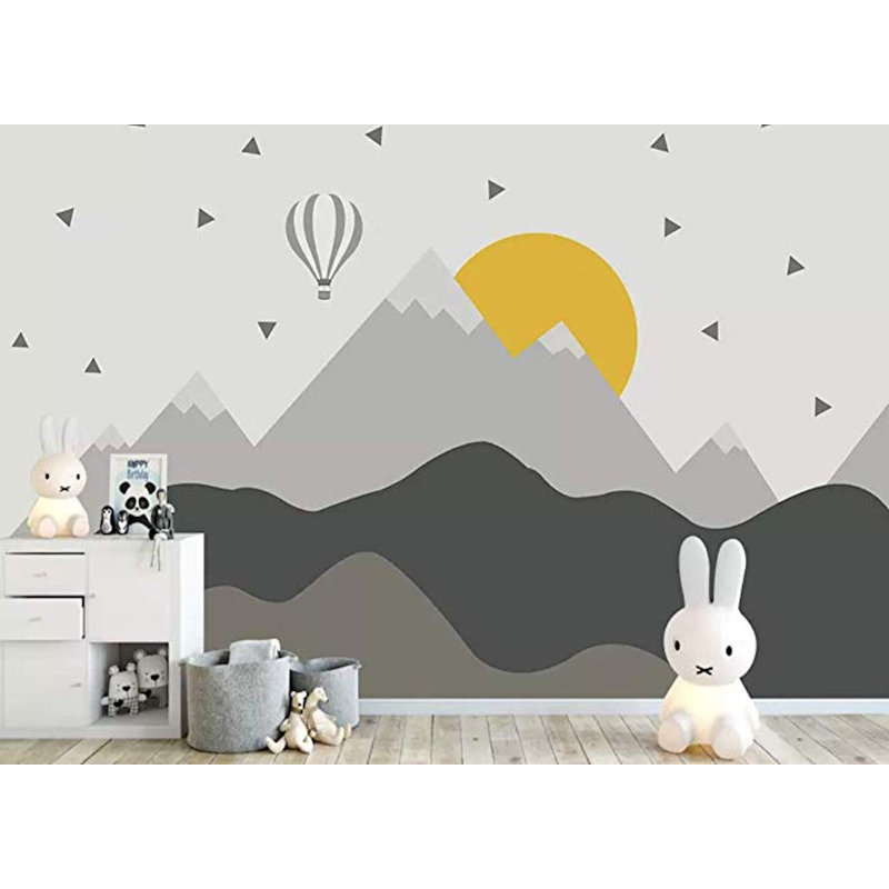 Murale montgolfière pour enfants Thelonius, L 75 po x l 112 po
