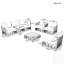 Ensemble de canapé modulaire en métal 7 pièces Modern Modern-843159888
