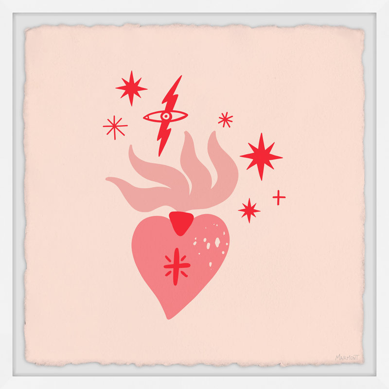 Heart Connection - Single Picture Frame Painting, 81cm H x 81cm W x 3.81cm D