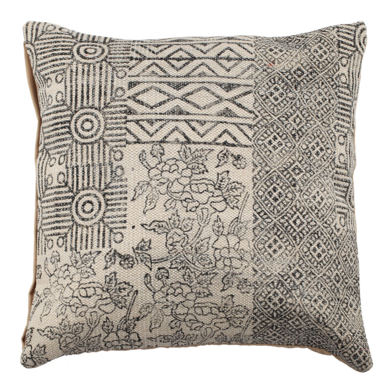 Geometric Cotton Reversible Throw Pillow