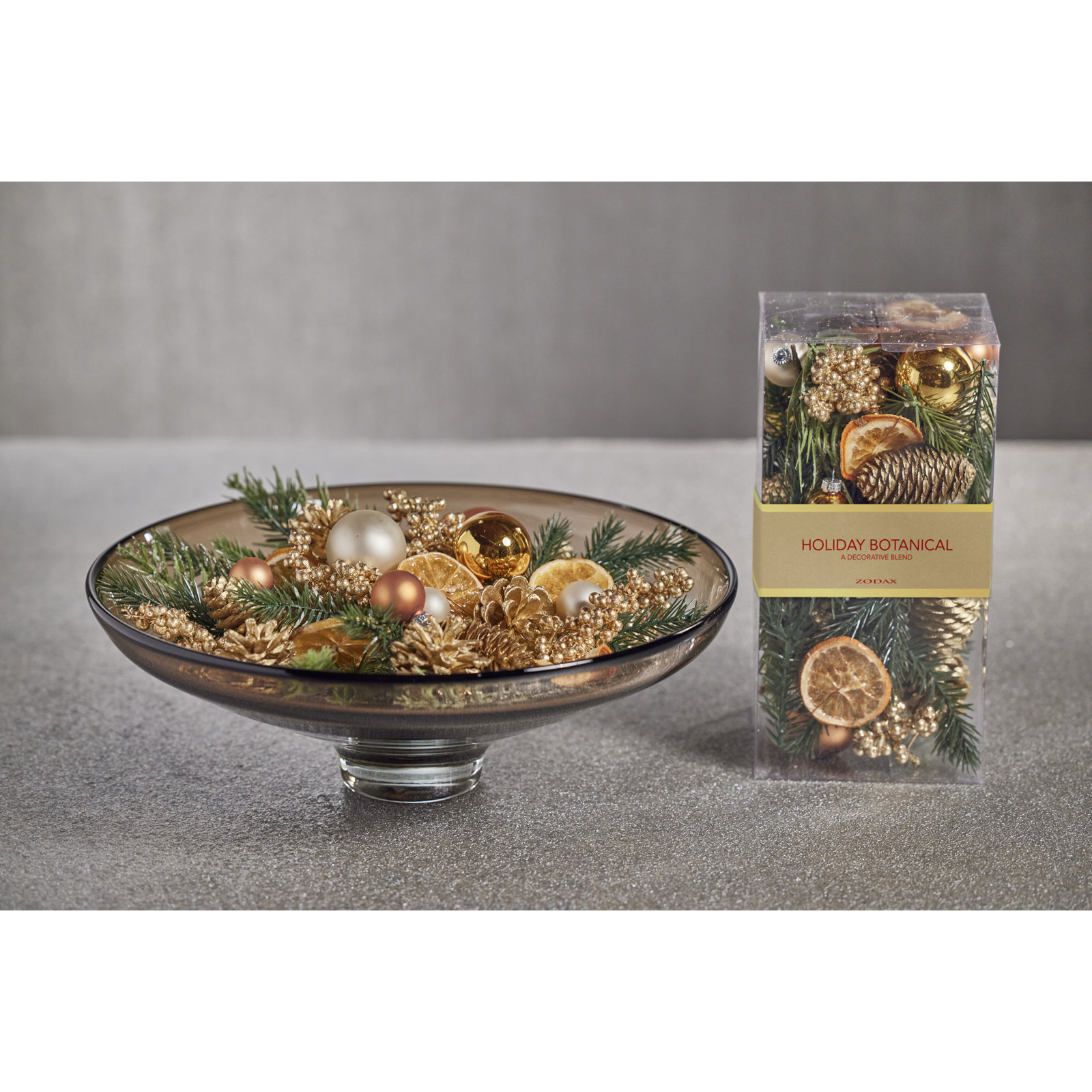 Holiday Botanical Vase & Bowl Fillers, Gold/Green