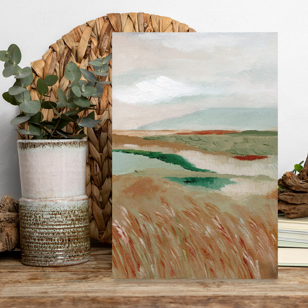 Peaceful Marshland View Peaceful Serene Tranquil Coastal Landscape Wall Art Print
