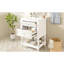 Meuble-lavabo de 24 po avec lavabo en céramique, solution de rangement moderne, tablette ouverte et 2 tiroirs, armoire au design rétro élégant