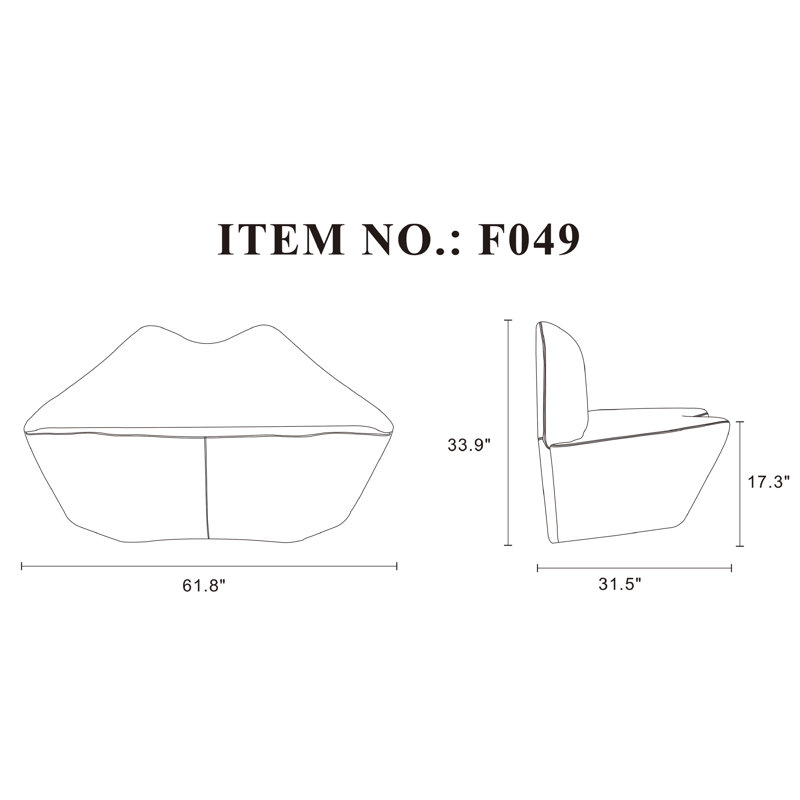 61.8'' Faux Leather Loveseat, Red-L31