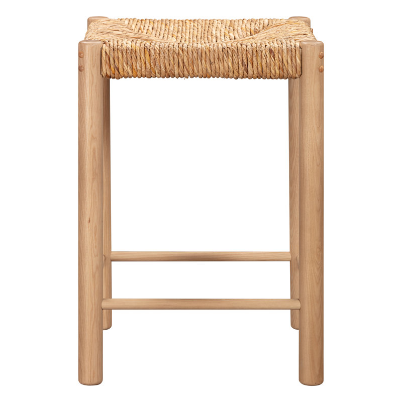 Nadia Bar Stool with Solid Wood Frame