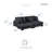 Brinsley 90" Modern Modular Sofa with Corduroy Fabric, Adjustable Armrests & 4 Pillows-213171290