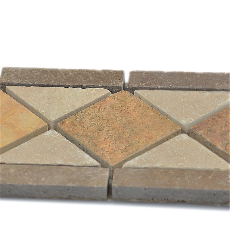 Noce 4'' 12'' Travertine Listello